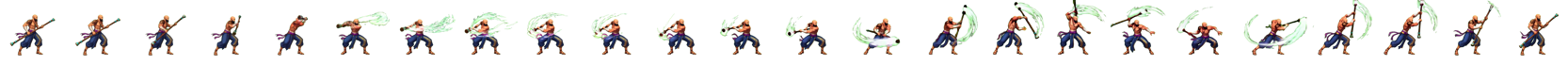 Hero Melee Combo sprite sheet with twenty-four animation frames