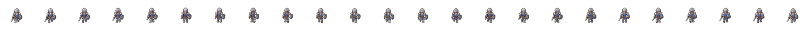 Knight Walk Up sprite sheet with twenty-four animation frames